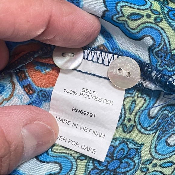 Anthropology Fig and Flower geometric floral print top size M - Picture 12 of 14